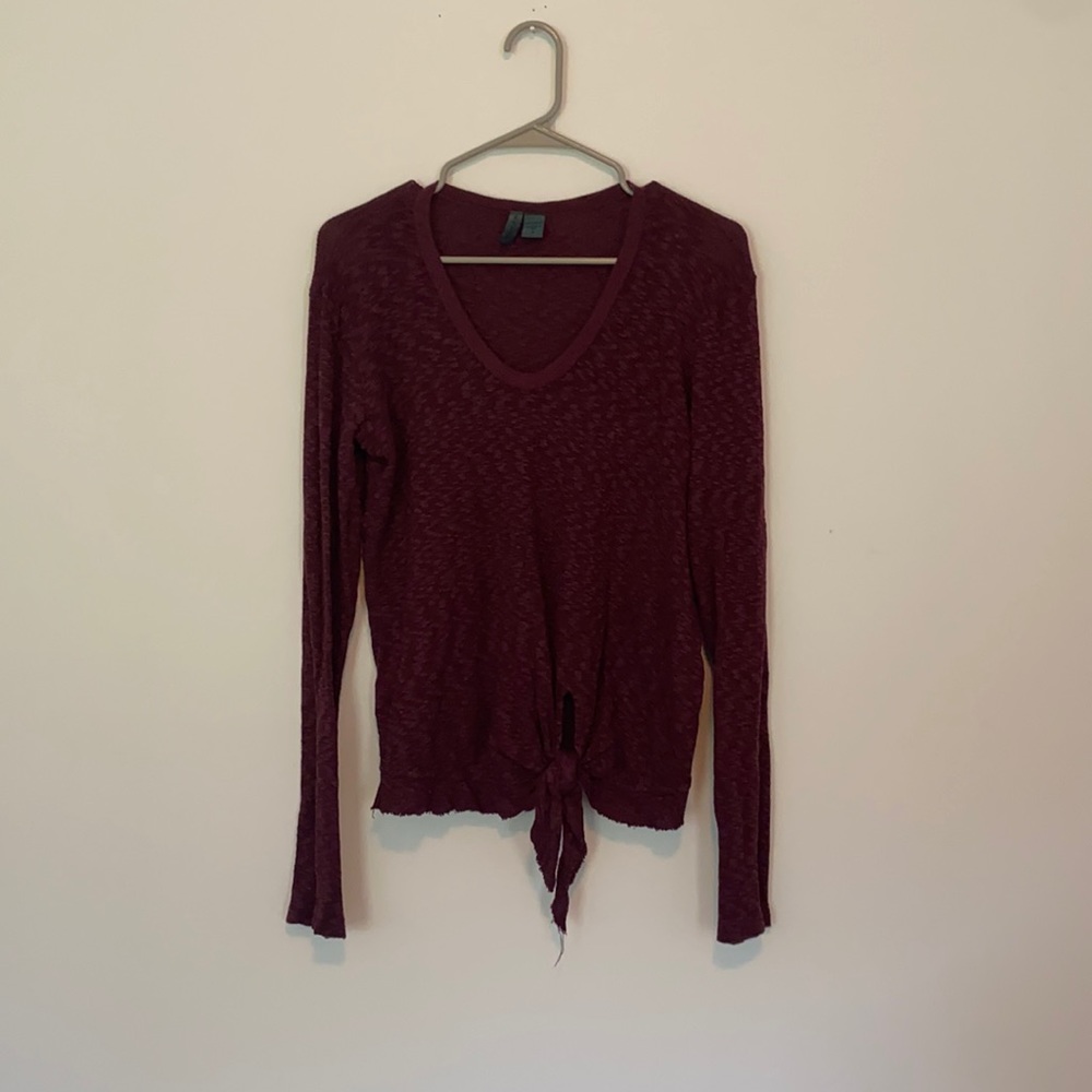 Anthropologie knotted front tee